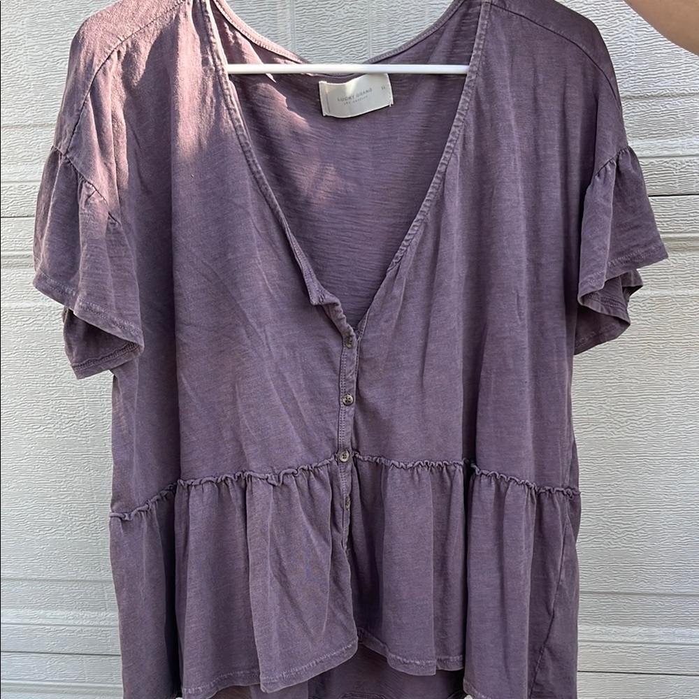COPY - Women's Purple Ruffled Top